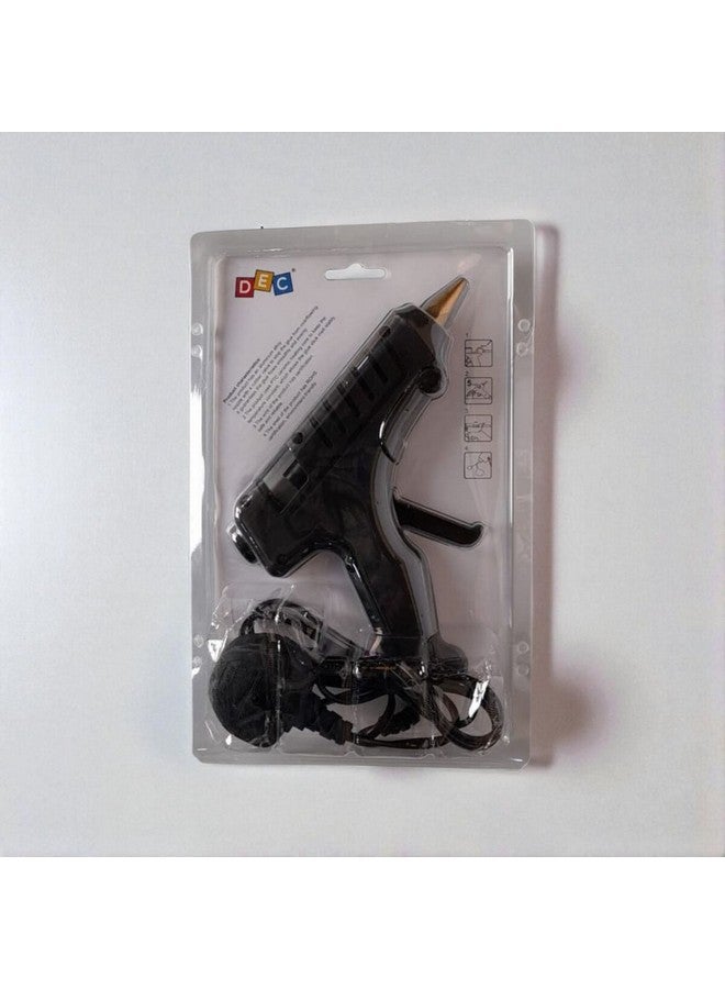 DEC 40W Electric Corded Large Hot Melt Glue Gun Black 4 x 21 x 17.5 cm BBF-1891 - Image 2